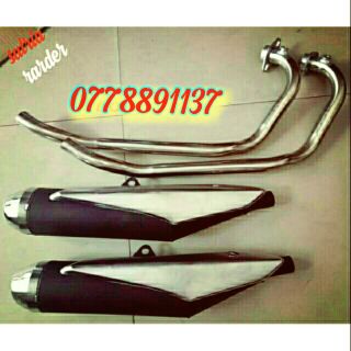 Pô full cổ 2 khúc, dành riêng cho Xe satria và xe raider. Móc sẵn kg cần chế về gắn như zin .