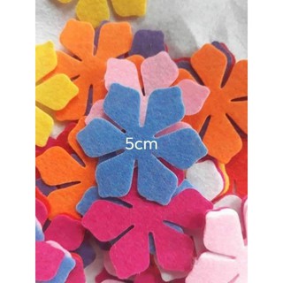 Hoa vải nỉ dập sẵn 7cm