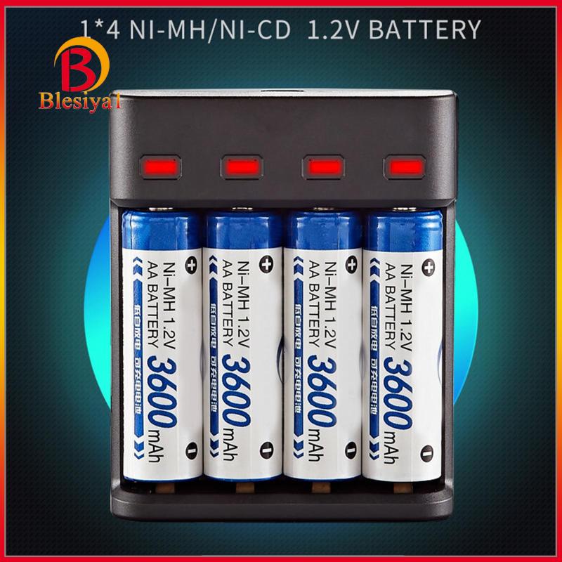 Cục Sạc Pin USB 12h Có Đèn Báo Cho Pin AA AAA Nimh Nicd