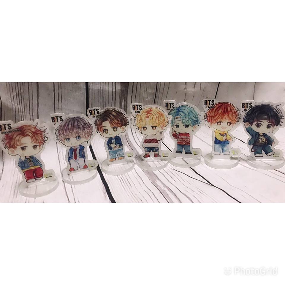 Standee bts chibi mô hình tượng đứng thần tượng Kpop Hàn Quốc xinh xắn dễ thương