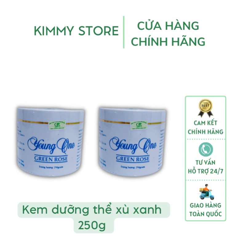 lẻ hộp 250g kem dưỡng trắng da Young one xù xanh Greenrose