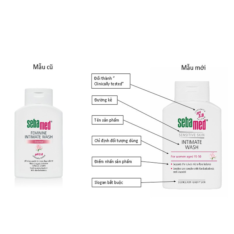 Dung Dịch Vệ Sinh Phụ Nữ pH3.8 Sebamed Feminine Intimate Wash pH3.8 50ml