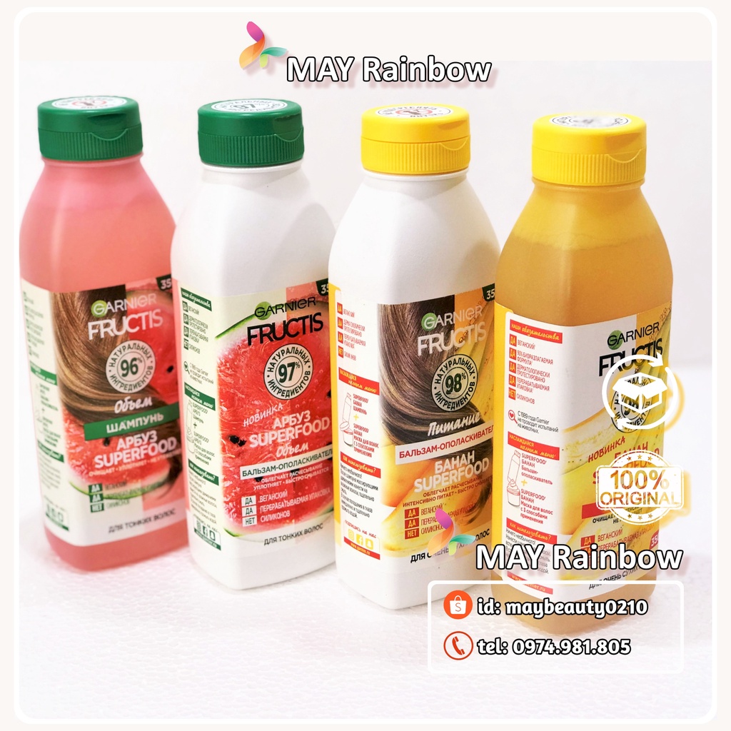 Dầu gội dầu xả Garnier Fructis Hair Superfood