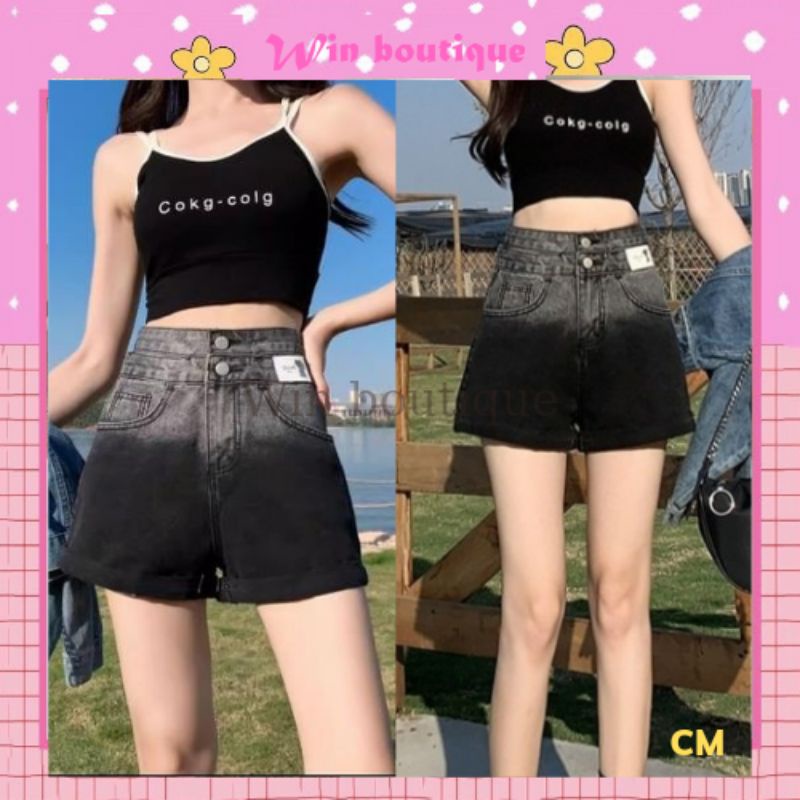 Quần short jean loang khói ♥ quần bò ngố bagyy hottrend