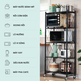 Kệ Gấp Gọn Đa Năng , Kệ Nhà Bếp MB HOME 3/4/5 tầng có bánh xe di chuyển (NC6)
