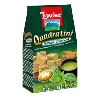 Bánh xốp Loacker Quadratini Matcha green tea 110g