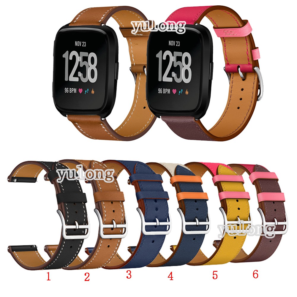 Dây Đeo Bằng Da Cho Đồng Hồ Thông Minh Fitbit Versa 2 / Versa Lite / Versa 1 / Se