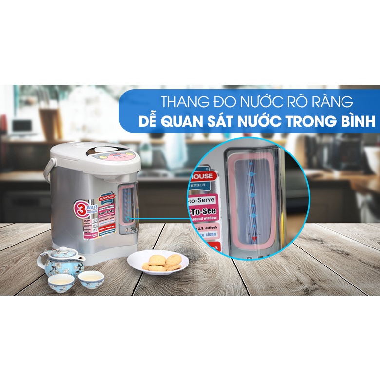 Bình thủy điện Sunhouse SH 1535 3.5 lít