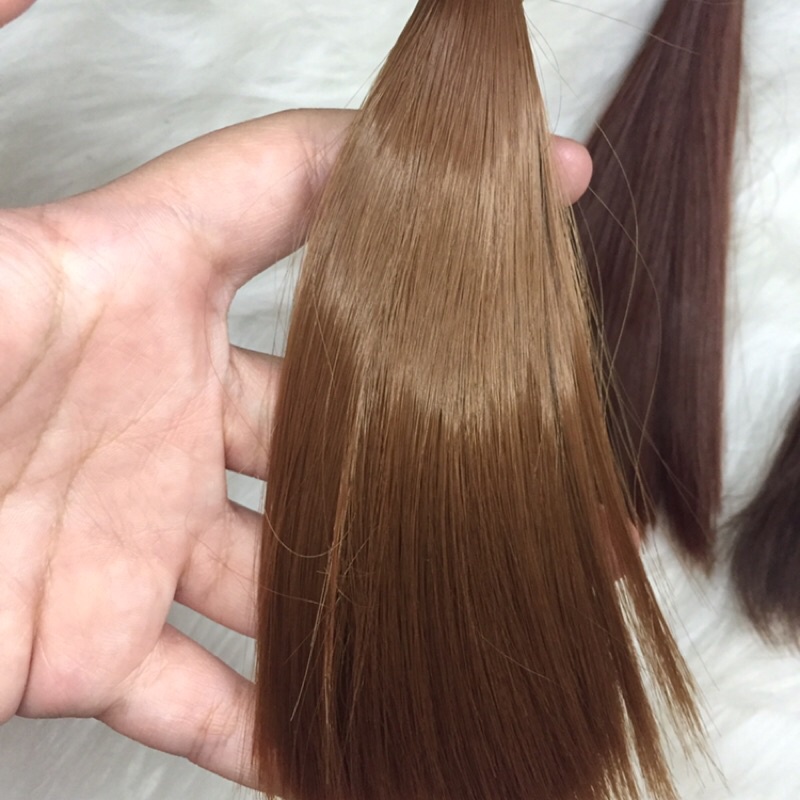 TNAU-TÓC GIẢ BÚP BÊ TONE NÂU 20cm 15cm 25cm