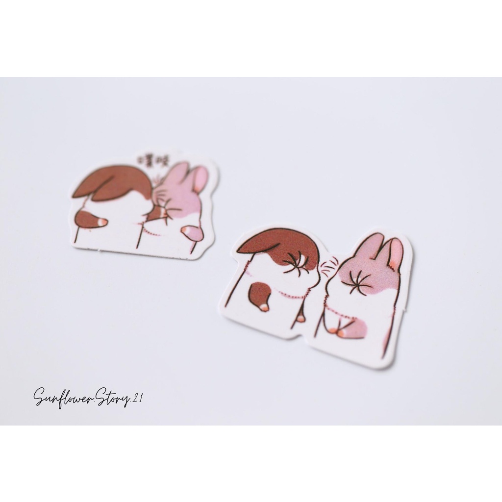 Set 19 miếng sticker dán trang trí hình động vật dễ thương