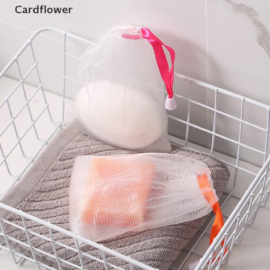 &lt; Cardflower &gt; Túi Lưới Đựng Xà Phòng Tắm Tạo Bọt Làm Sạch Nóng