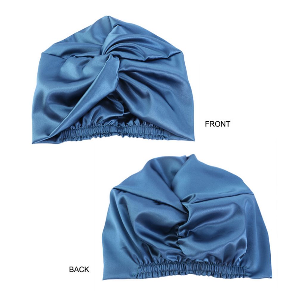 Mũ trùm đầu bằng vải satin co giãn nhiều màu sắc dùng khi ngủ / chăm sóc tóc dành cho nữ