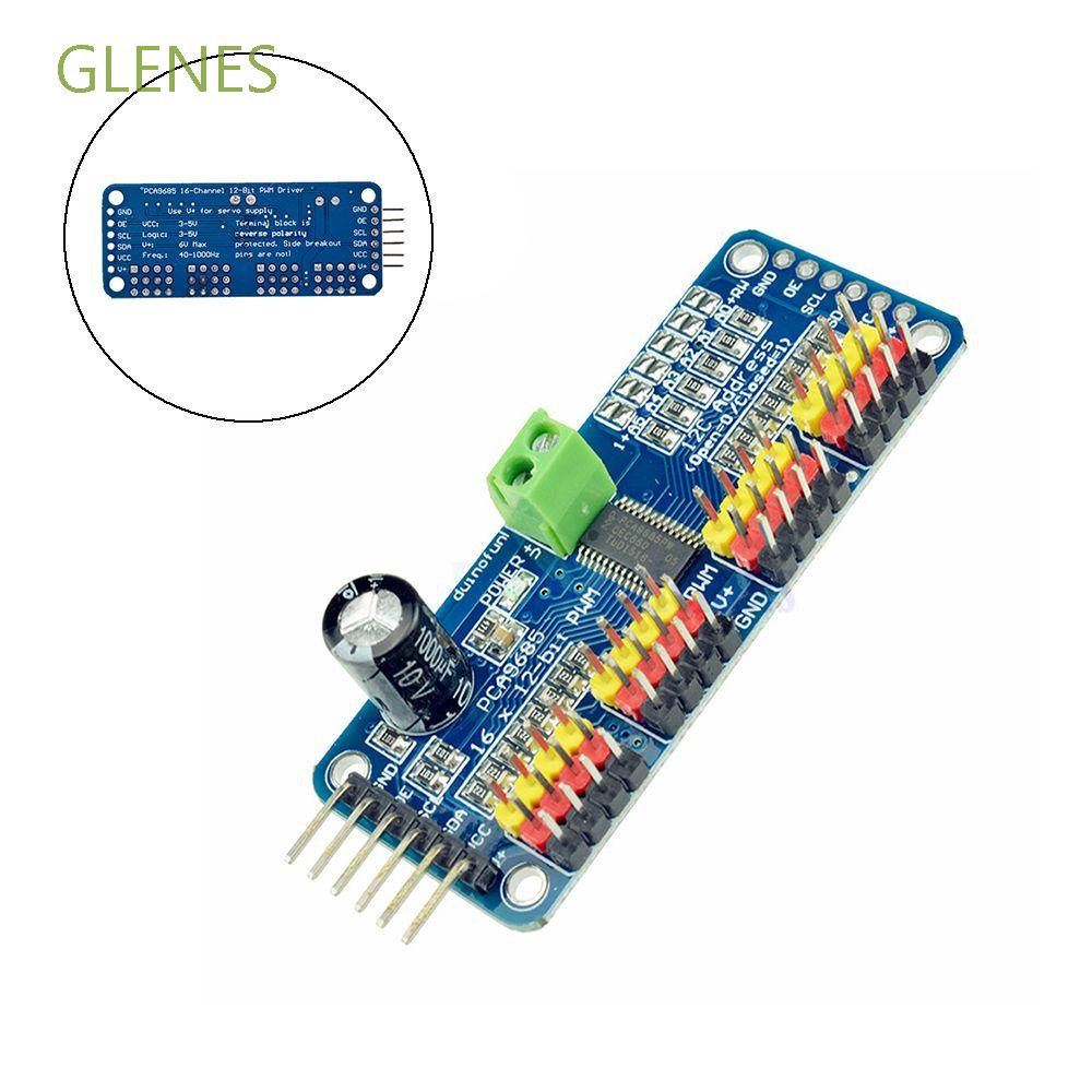 GLENES High Quality Servo Shield 12-bit Raspberry Pi Module for Driver I2C 16-Channel PCA9685 PWM/Servo DIY/Multicolor