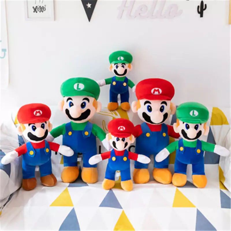 Gối Nhồi Bông Kiểu Hoạt Hình Mario Dễ Thương Cho Bé