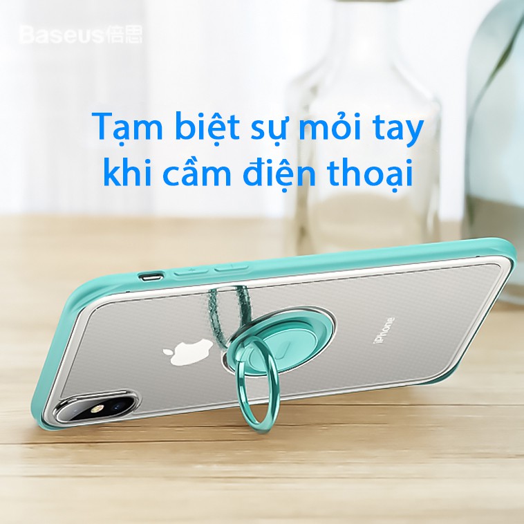 [ỐP LƯNG ĐIỆN THOẠI IPHONE] Vỏ điện thoại Ốp lưng kèm iring Baseus Bảo vệ camera  giá đỡ  iring có thể xoay 360 độ