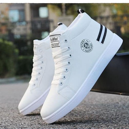 Giày Nam Thể Thao Nam Cao Cấp Hot Trend SPOST Giầy Trắng Cao Cổ Sneaker Nam Nữ MÃ CC 03 - Hàng Loại 1