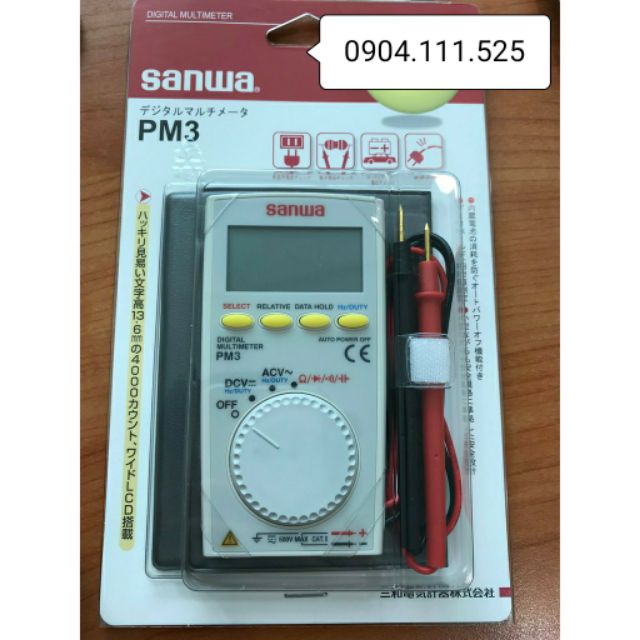 Đồng hồ vạn năng chỉ thị số Sanwa PM3