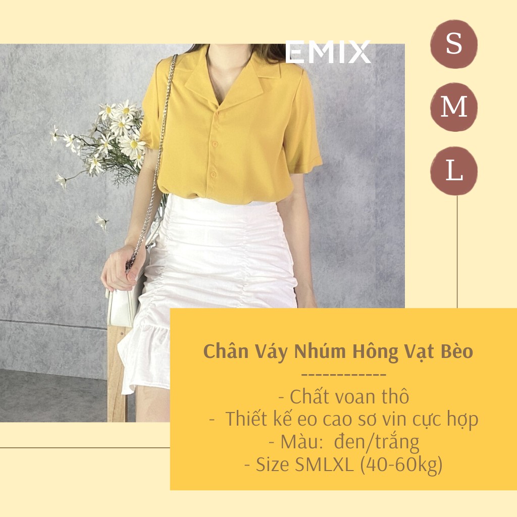 Chân Váy Nhúm Hông Vạt Bèo CV250 EMIX | BigBuy360 - bigbuy360.vn