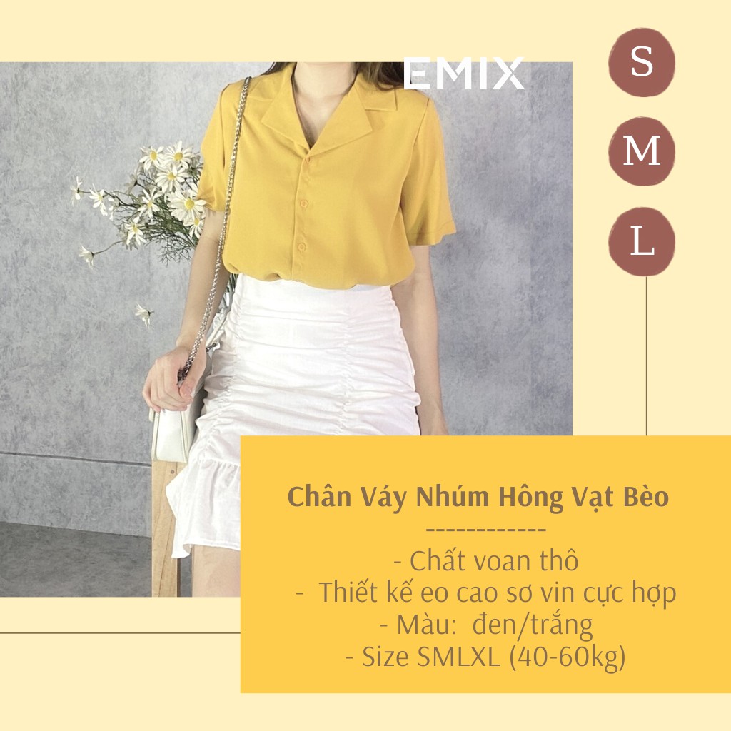 Chân Váy Nhúm Hông Vạt Bèo CV250 EMIX | WebRaoVat - webraovat.net.vn