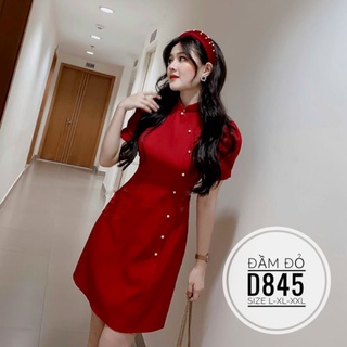 Đầm Nhung Nút Ngọc Bigsize (55-100kg)