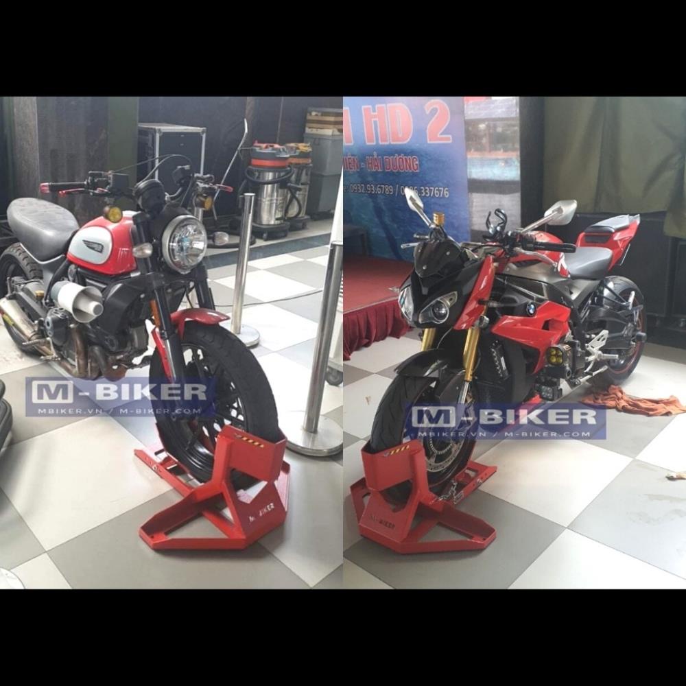 Ben nâng xe moto kẹp bánh trước, sau Mbiker mã số Mb118 Hàng chính hãng