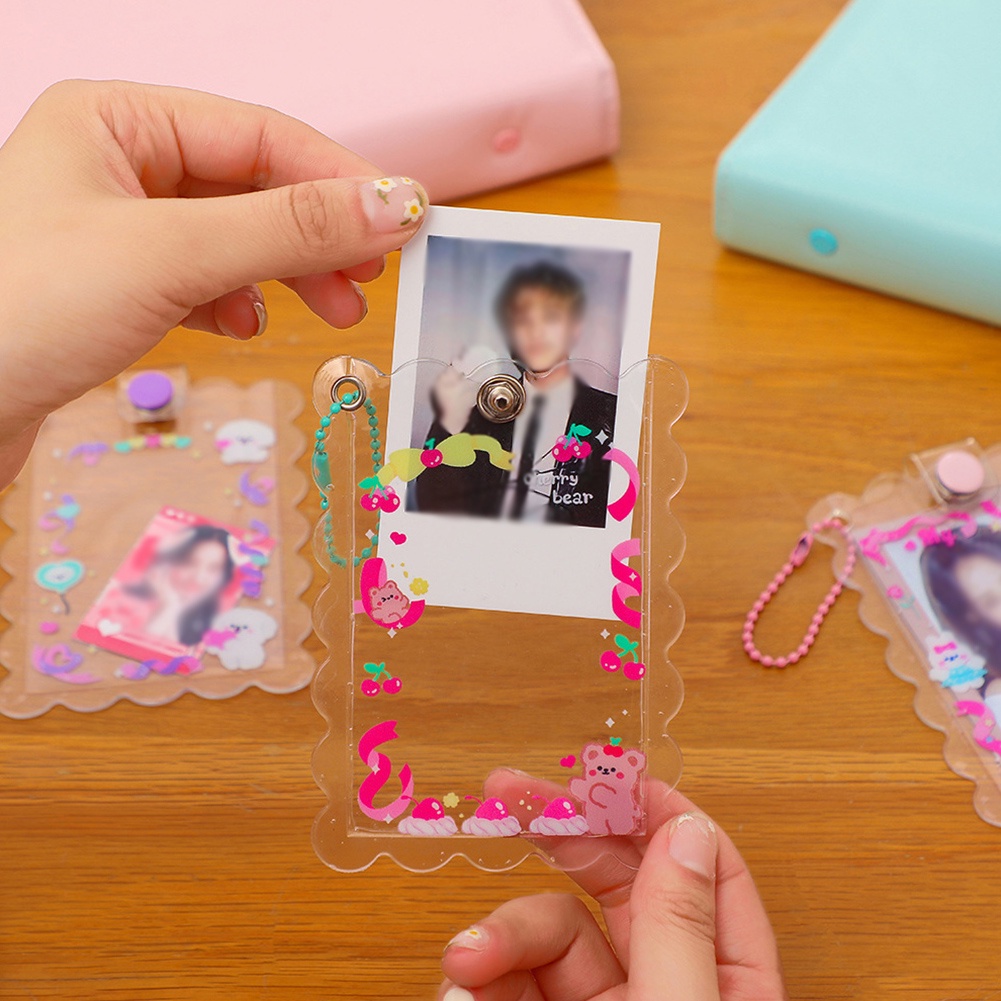 Móc Khóa Trong Suốt Bằng Acrylic Dùng Treo Ảnh / Thẻ DIY Giá Đỡ