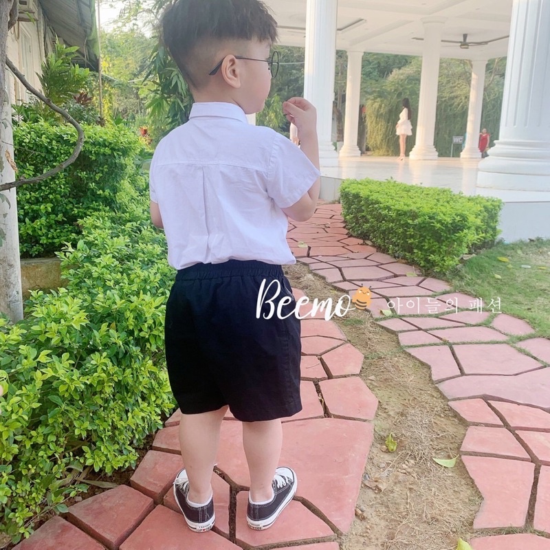 Áo sơmi cộc tay cho bé