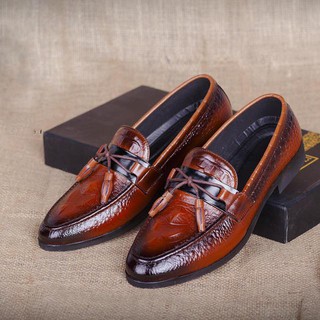 Giày Da Nam Đẹp - Giày Lười Da Nam Công Sở 2020