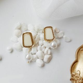 Korean Metal Geometric Enamel Women Ear Sweet Wild Fashion Chic Earring Wholesale
