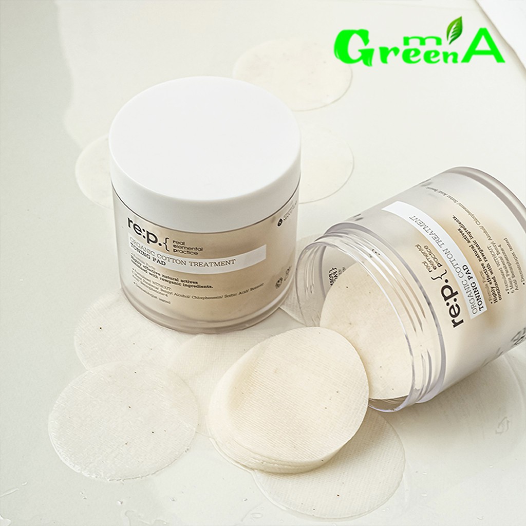TONER REP Toner Tẩy Da Chết Phục Hồi Da Sau Mụn RE:P Organic Cotton Treatment Toning Pad 90 Miếng [NHẬP KHẨU] | BigBuy360 - bigbuy360.vn