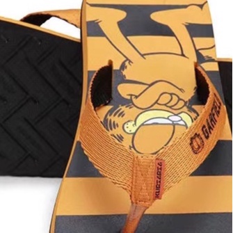 Dép Xỏ Ngón Đi Biển Chống Trượt In Hoạt Hình Mèo Garfield Dễ Thương Cho Các Cặp Đôi