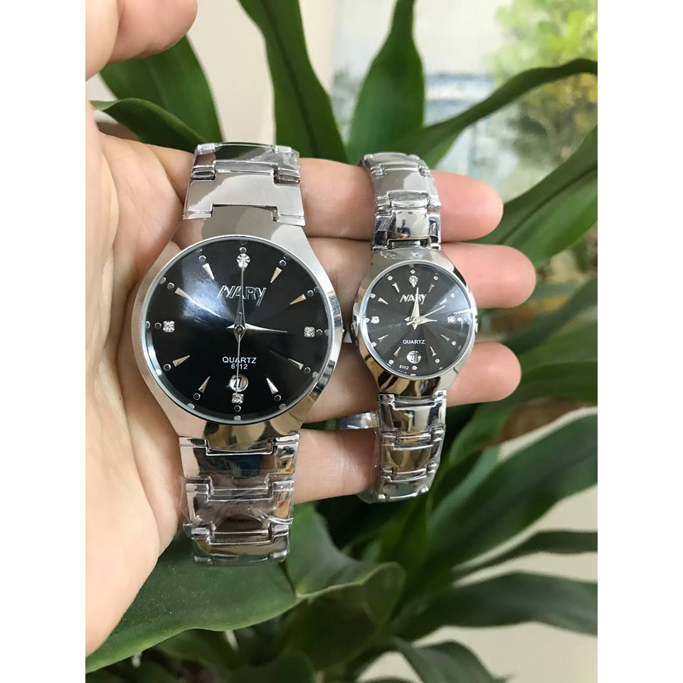 Đồng hồ nam nữ NaRy dây kim loại