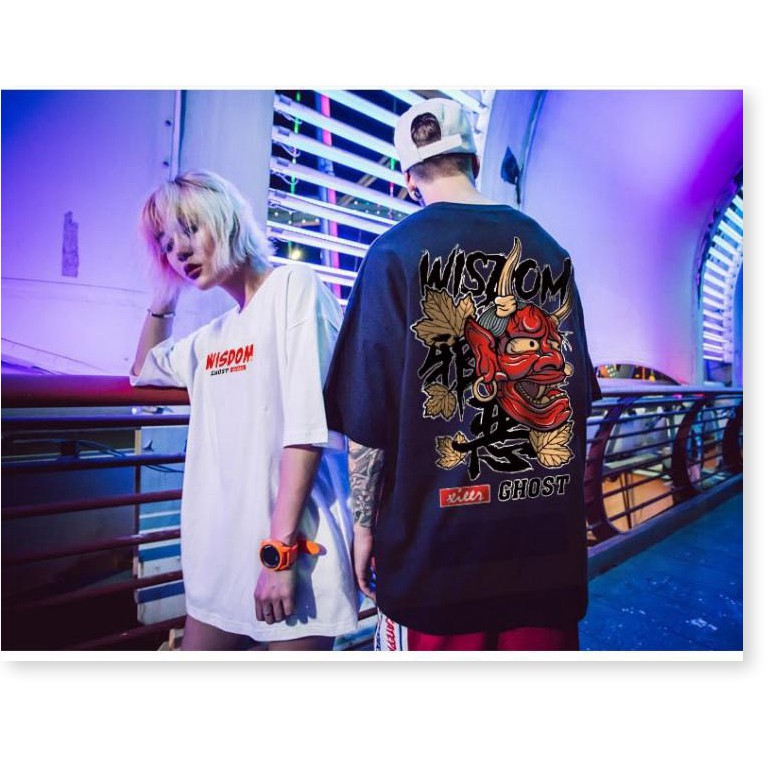 Áo thun unisex nam nữ from rộng wissdom mặt quỷ cực chất | BigBuy360 - bigbuy360.vn