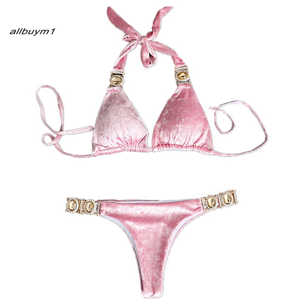 Bộ đồ bơi bikini 2 mảnh màu sắc thời trang mùa hè thoáng khí cho nữ