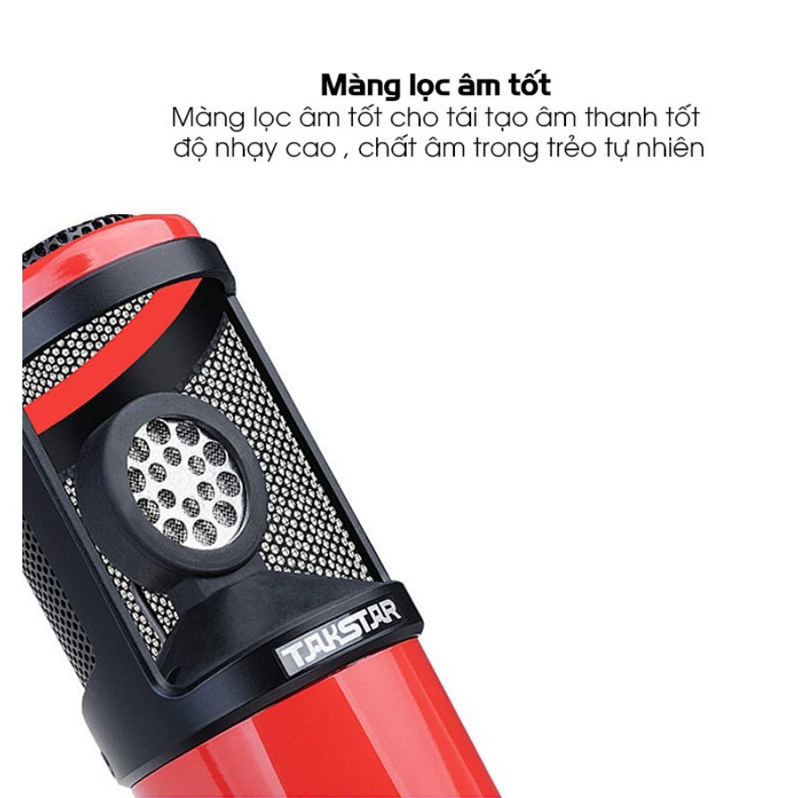 Micro K320, Mic Hát Live Stream Hát Karaoke, Thu Âm Chuyên Nghiệp - Takstar PC K320 Nguồn 48V