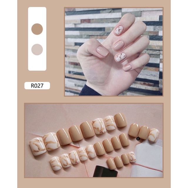 Set 24 nail móng tay hoạ tiết xinh xắn