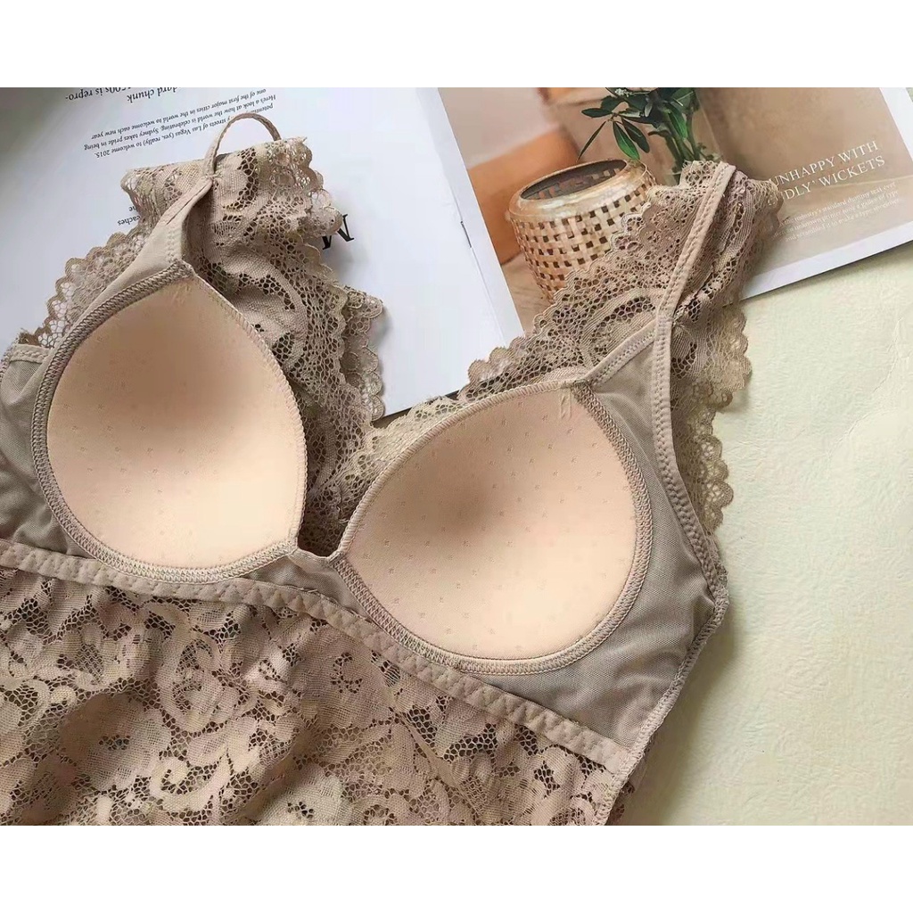 Áo Bra Ren Hoa Dáng Dài K123