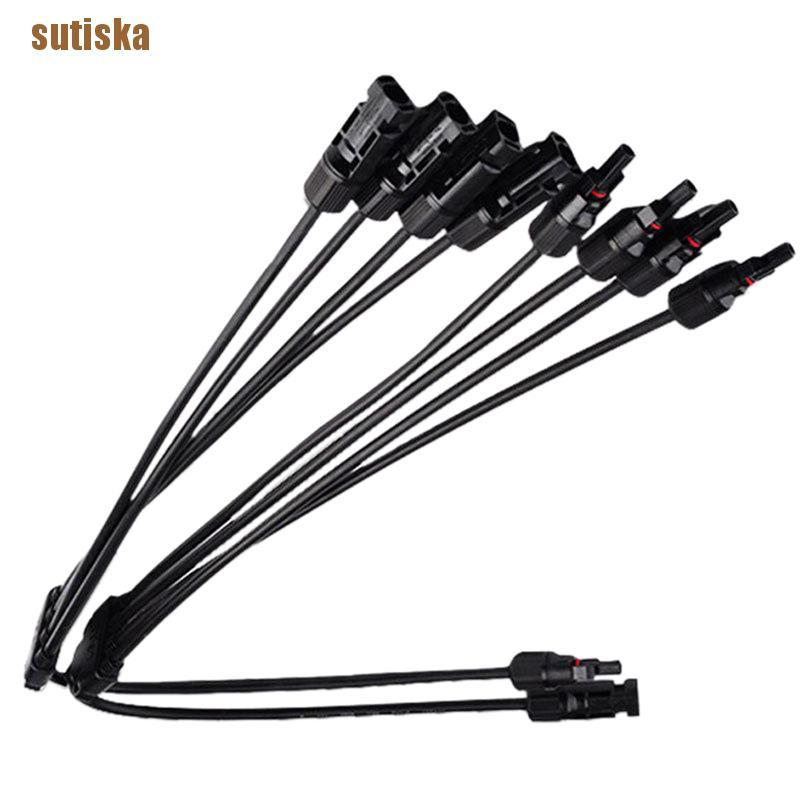 sutiska 2pcs MC4 Solar Style Branch Panel Cable Connector Y Type 1 to 4 NEW GUK