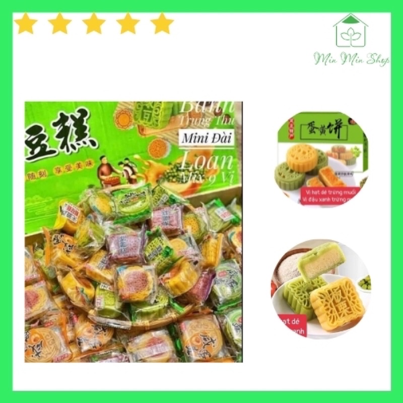 Bánh Trung Thu Mini nội đia mic vị,sét 10 cái,bánh mix mặn,ngọt,tongkhominhnguyen