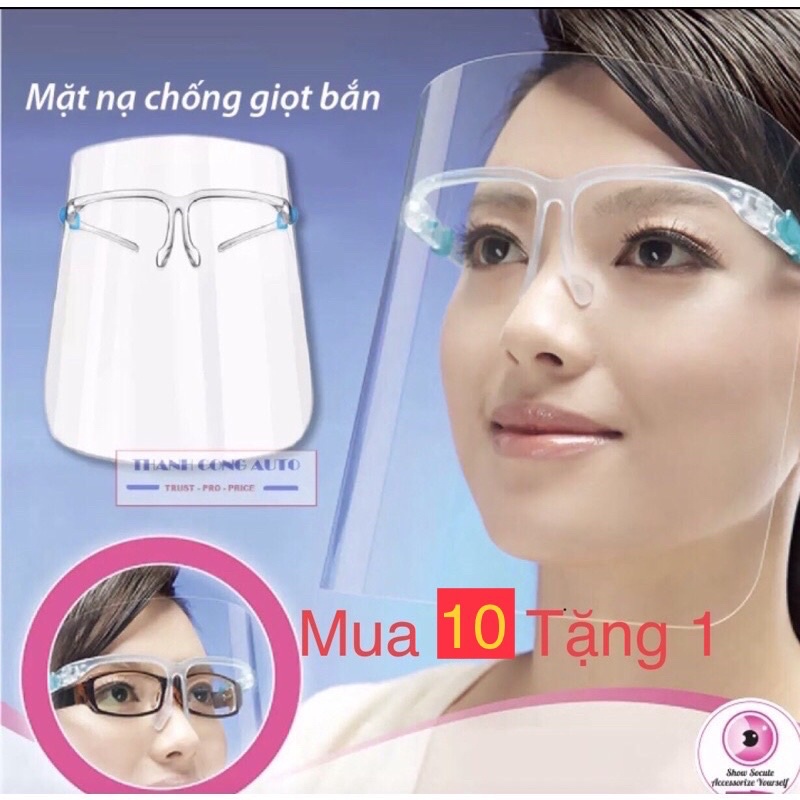 Kính gọng chống giọt bắn Face Shield an toàn cho cả gia đình