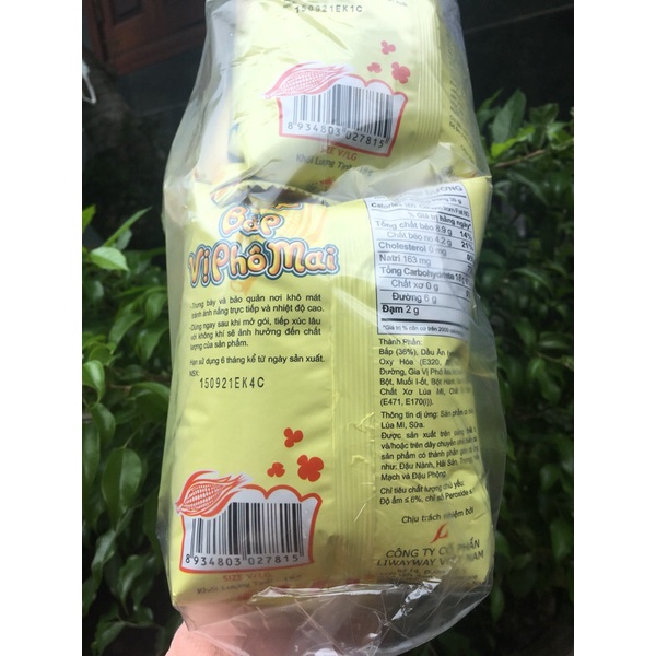 Bịch 10 gói bim bim bắp vị phô mai 15g/gói