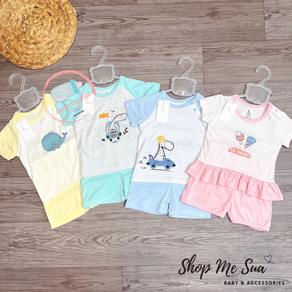 MOON bộ cộc tay petit cho bé trai và gái từ 6 tháng đến 3 tuổi