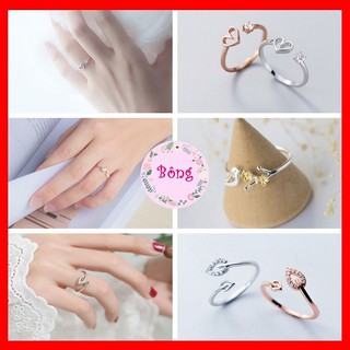 [N04] Nhẫn bạc 925 mặt Trái tim rỗng cá tính
