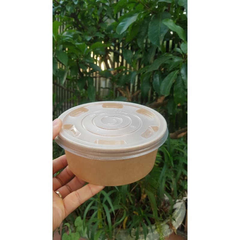 50 Tô Giấy Màu vàng Đựng Mỳ Cay 1000ml bao gồm cả nắp