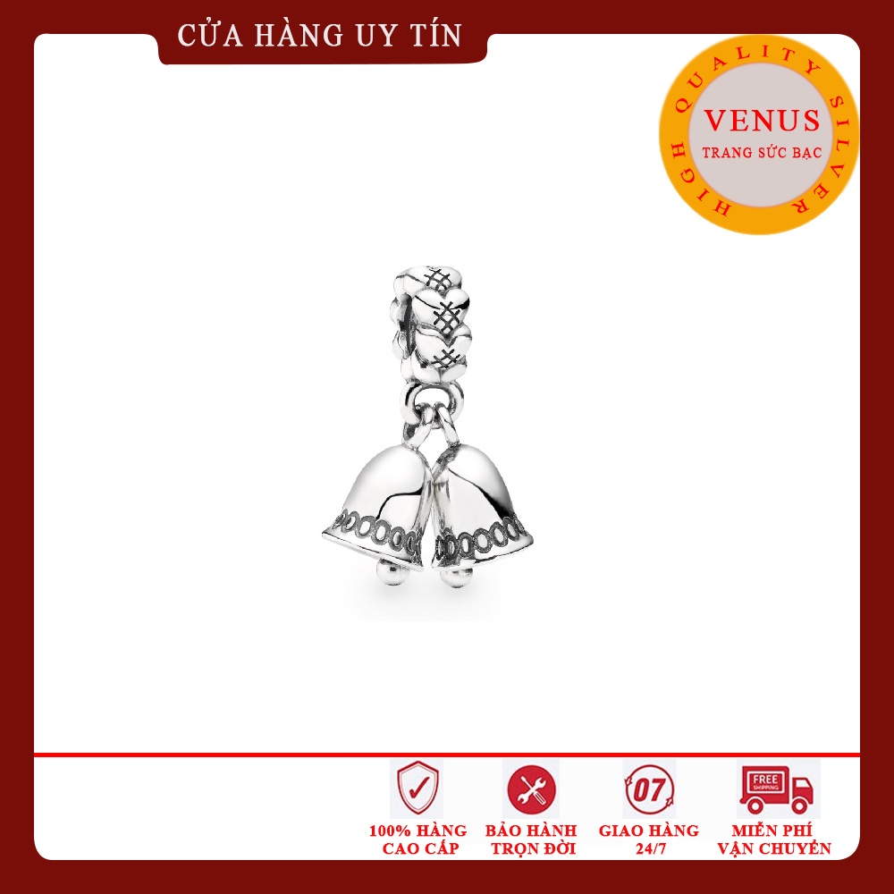 Charm bạc quả chuông đôi- Trang sức bạc VENUS