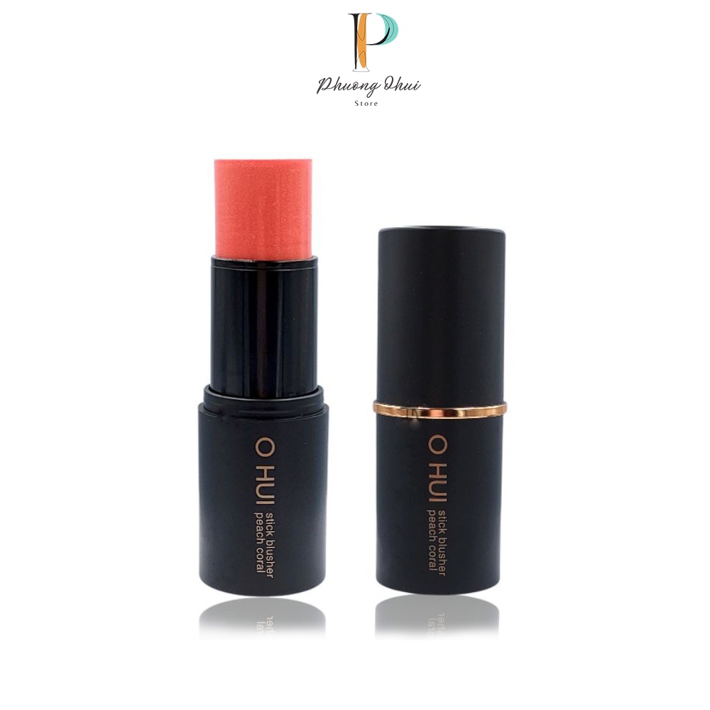 Má Hồng Kem Ohui Stick Blusher Peach Coral 7g Dạng Thỏi Tiện Lợi, Màu Đẹp Lâu Trôi, Trang Điểm Tự Nhiên