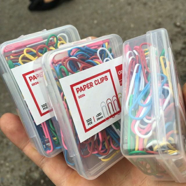 Hộp ghim cài màu DELI 100sps/ hộp