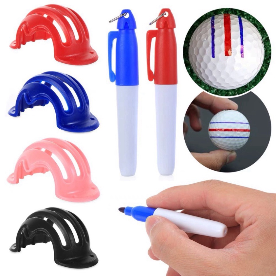 Dụng cụ kẻ line golf trên bóng có kèm bút giúp nhận biết đường bóng rõ hơn [ GOLF GIÁ XƯỞNG ]
