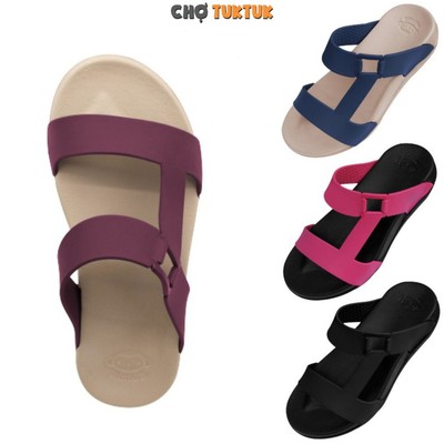 Dép nữ quai chữ H Thái lan chất cao su chống trơn êm nhẹ đế cao 4cm Moniga 7.6