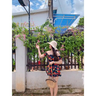 Đầm hoa trễ vai